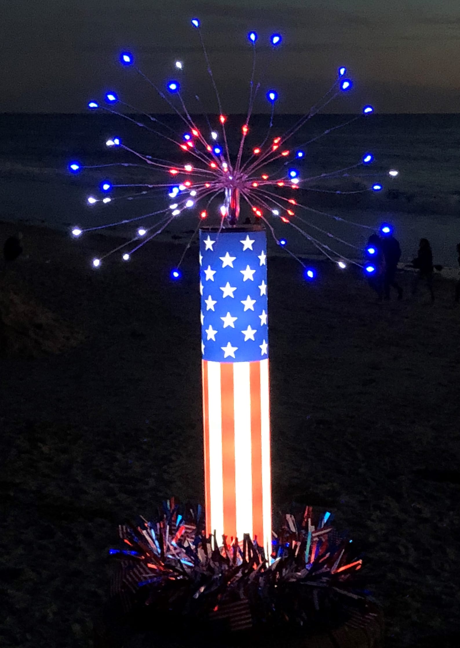 4th of July Flag LED Light 190 LED's  Etsy