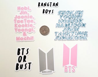 BTS laptop stickers | Bangtan Boys stickers | BTS names stickers | Free Shipping | Made in USA