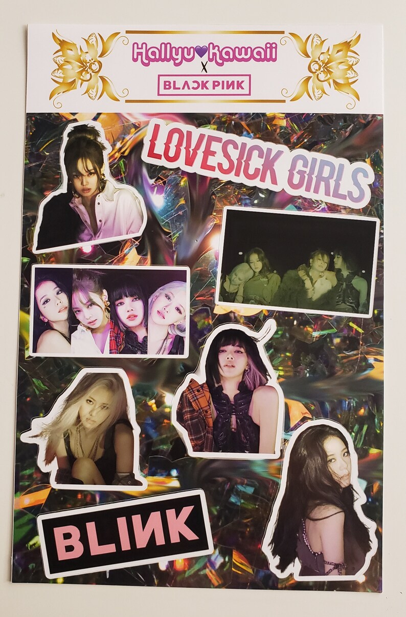 블랙핑크 CUTE BLACKPINK Lovesick Girls Sticker Sheet 2 Blink - Etsy