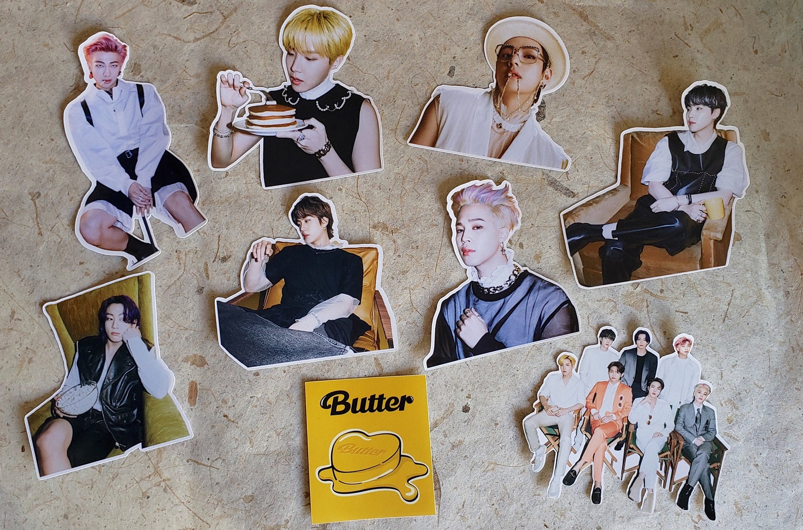 new bts butter stickers 1 bts cut out stickers teaser etsy
