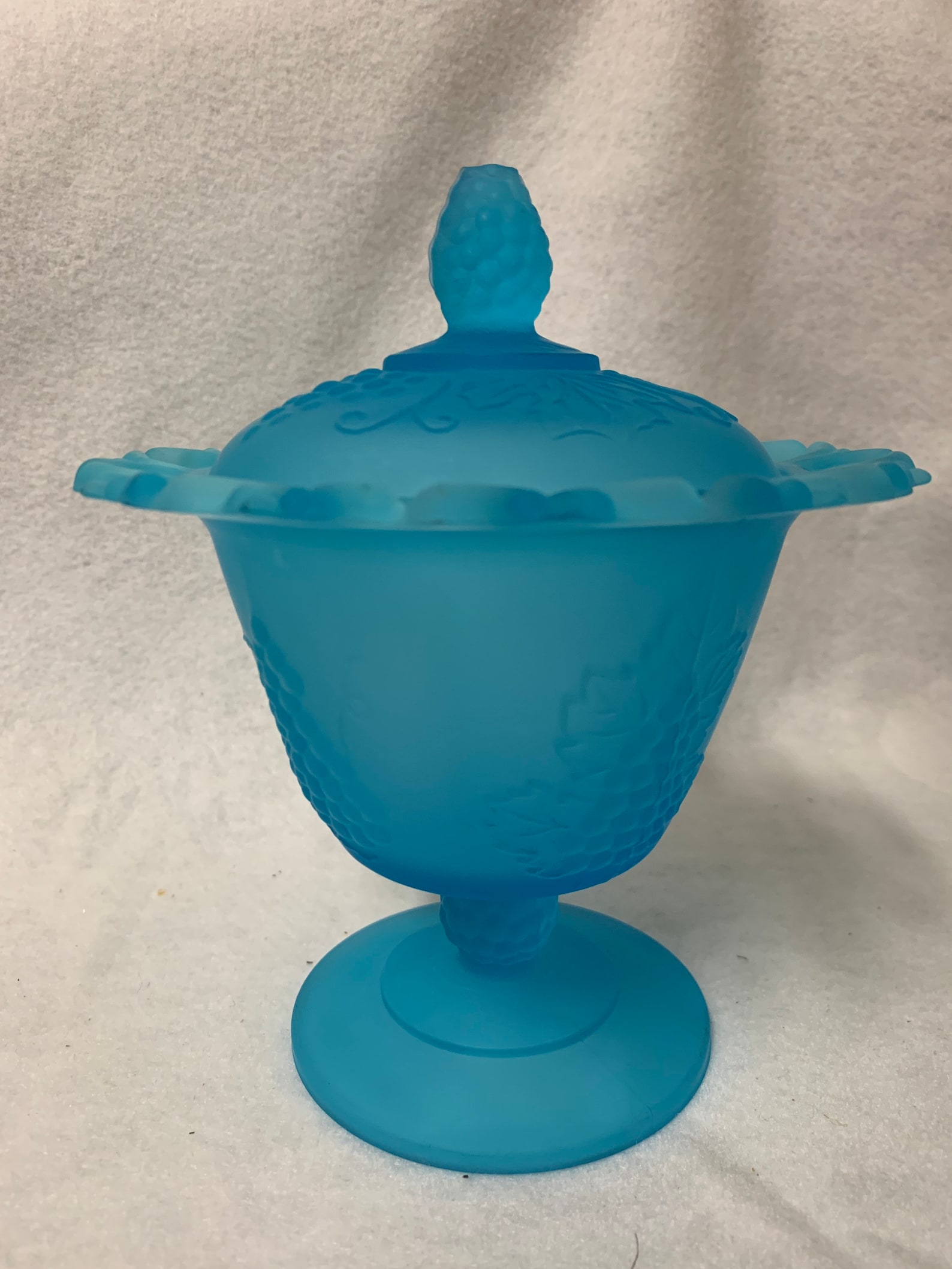 Indiana Glass Blue Frosted Candy Dish Etsy Indiana Glass Blue Frosted Candy Dish Etsy