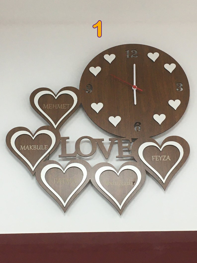 Customized Wall Clock Family Name Clock Etsy