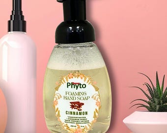 Sabonete Líquido Espumante para as Mãos com Canela | Sabonete Espumante Natural | Higienizador de Mãos Ecológico 250 ml