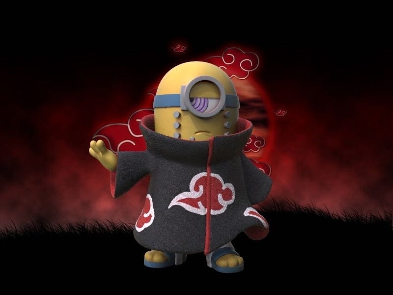 COMO DESENHAR MINION da AKATSUKI passo a passo 