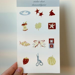 Alla hjärtans dag illustrerad dagbok, knäppa klistermärken för dagliga planerare