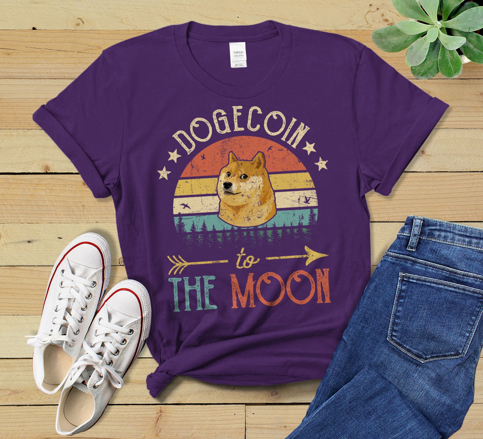 Dogecoin Shirt For Women Or Men To the moon Hodl Doge Coin ...