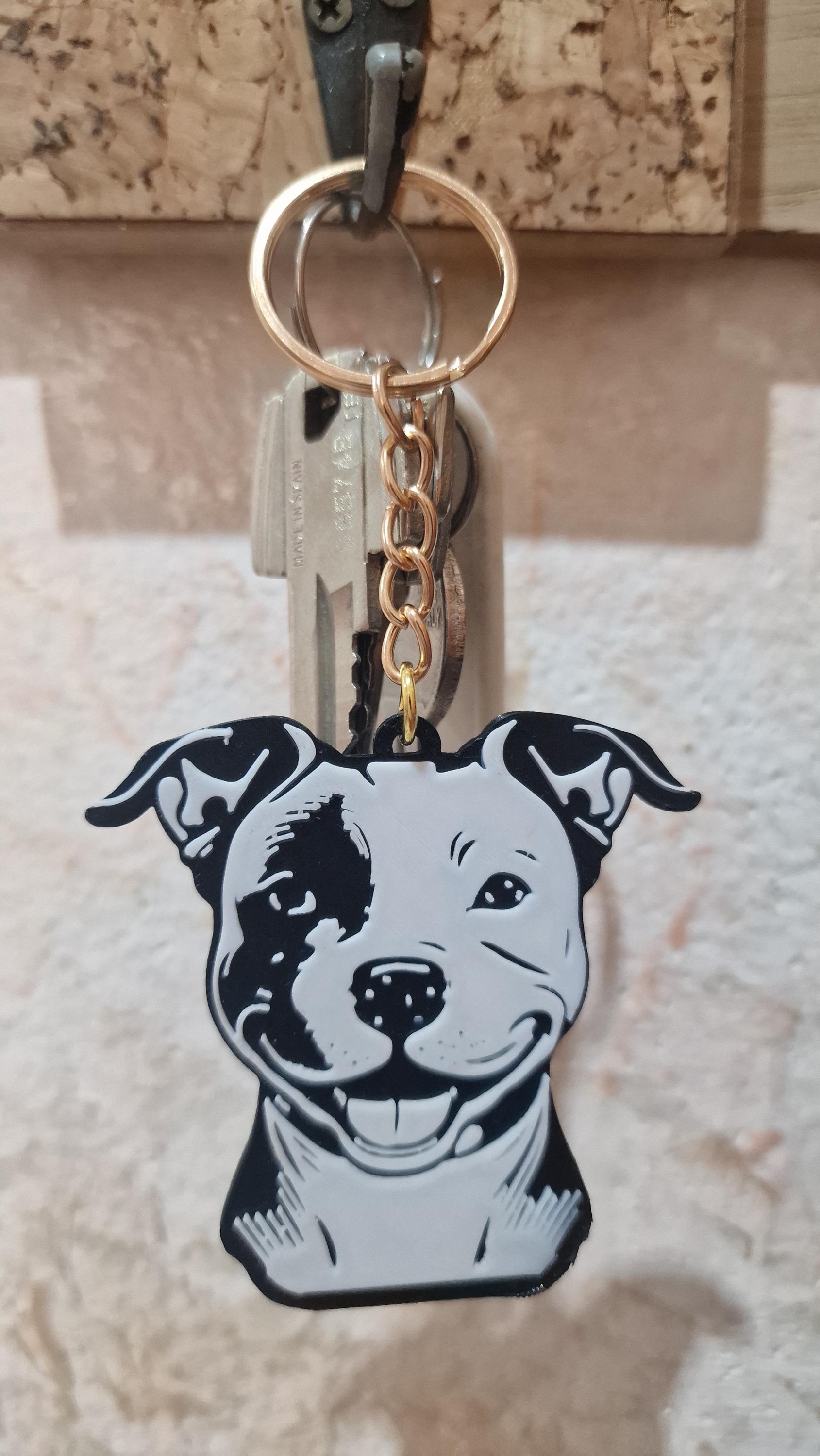 Pitbull Digital File for 3D Printing Keychain, STL File 3mf - Etsy