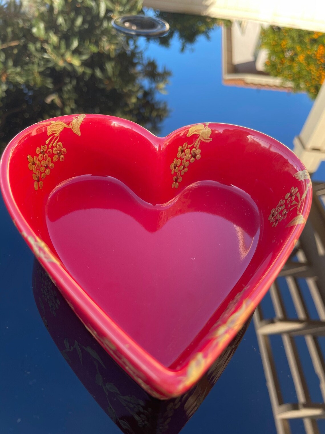 Hand Painted Bowl, Candy Dish, Gift for Daughter, Gift for Wife, Heart