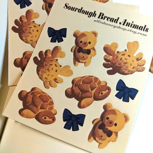 Sourdough Bread Sticker Sheet | Cute Dessert Pastries Stickers