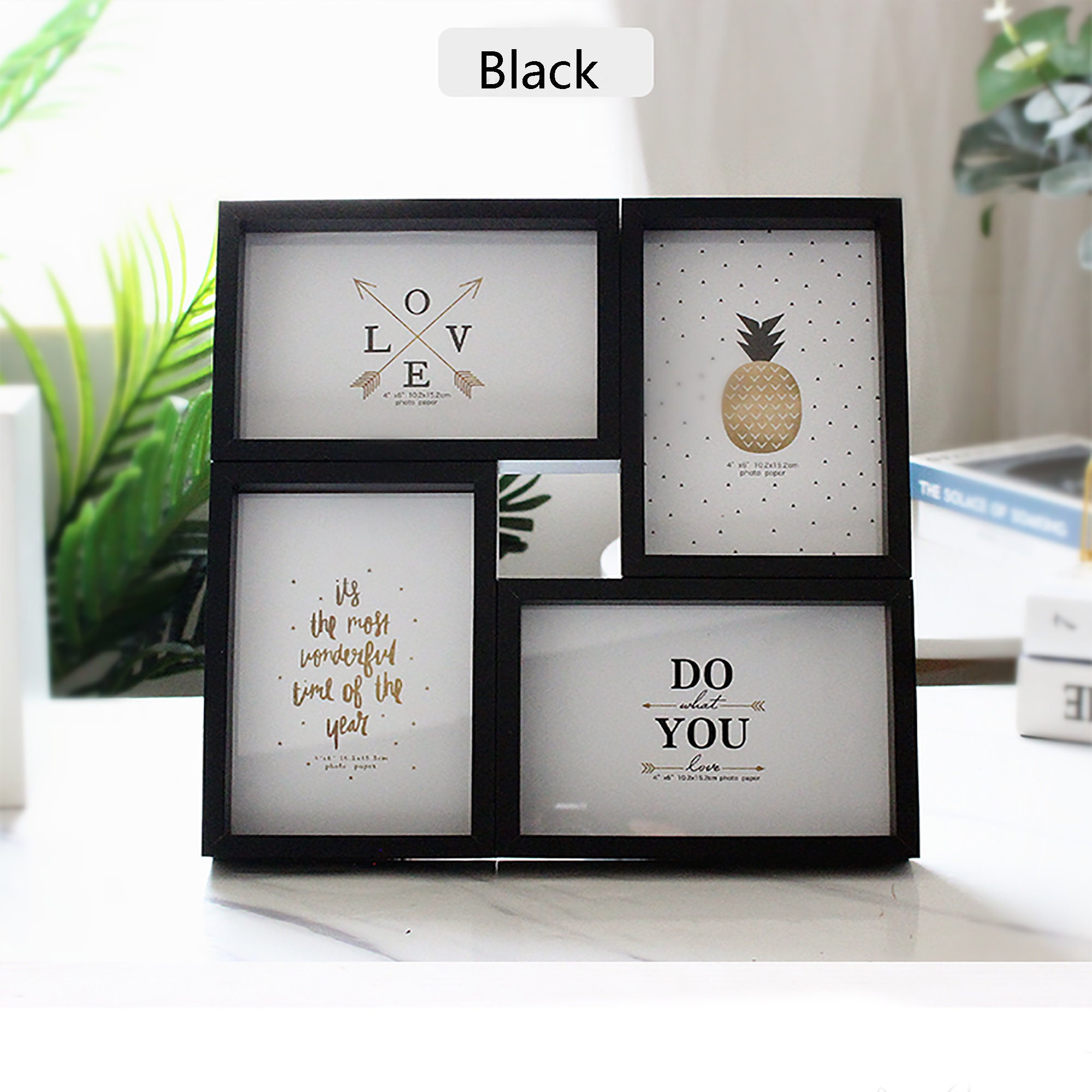Creative FourFrame Photo Frame Setup WallMounted OnePiece Etsy