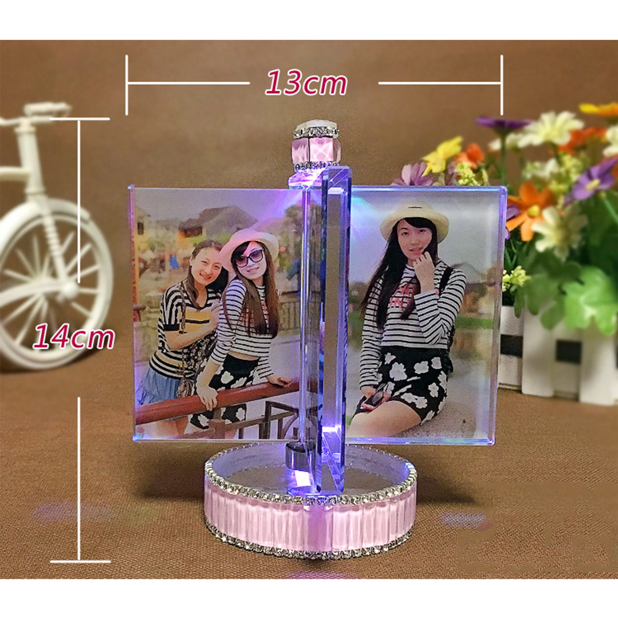 Creative Rotating Crystal Photo FrameFourframe Photo Etsy