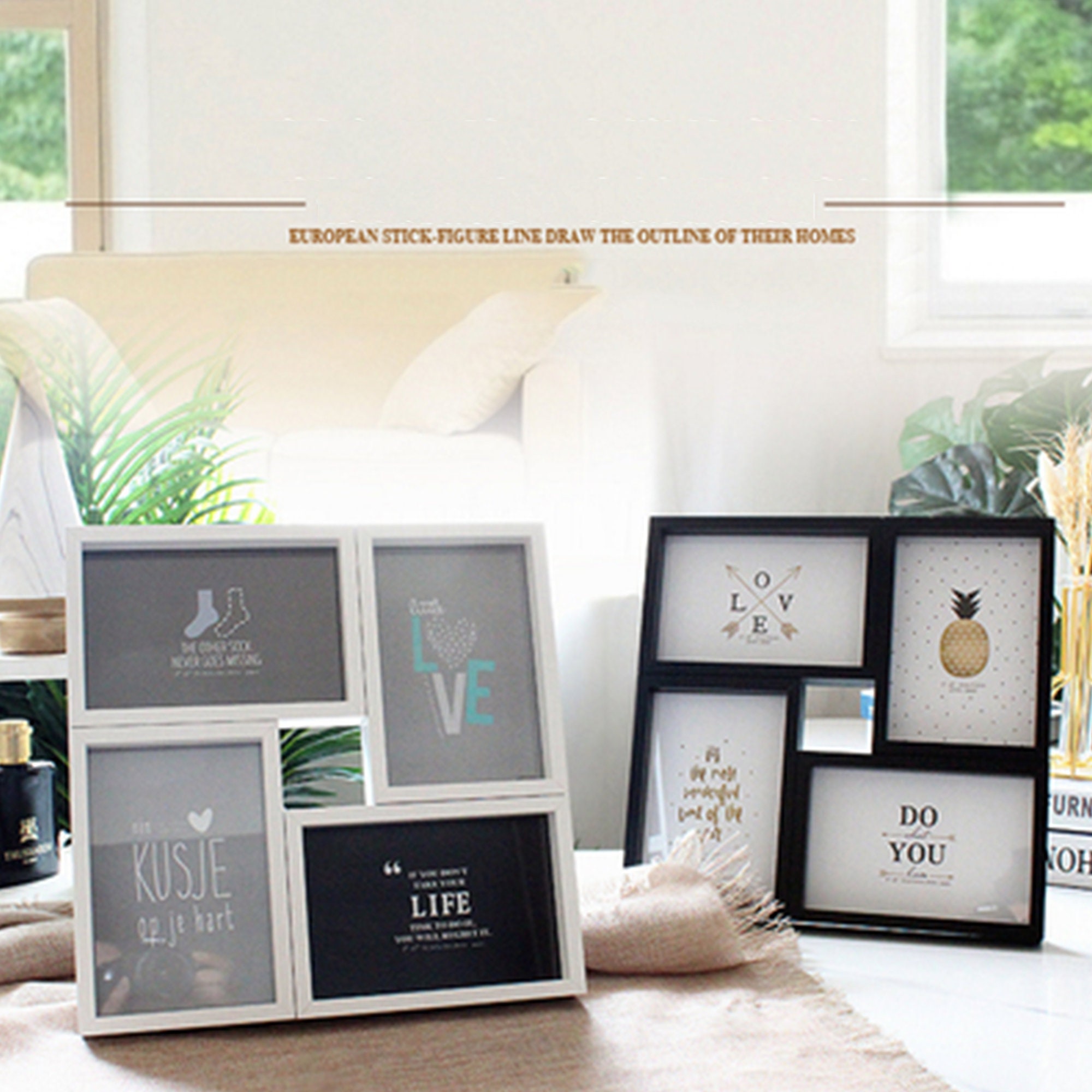 Creative FourFrame Photo Frame Setup WallMounted OnePiece Etsy