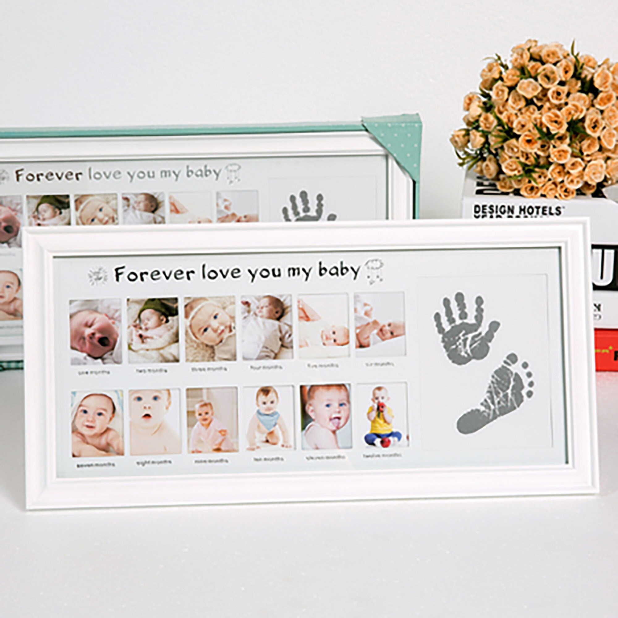 Baby Handprint and Footprint Photo Frame Kitfor Newborn Etsy