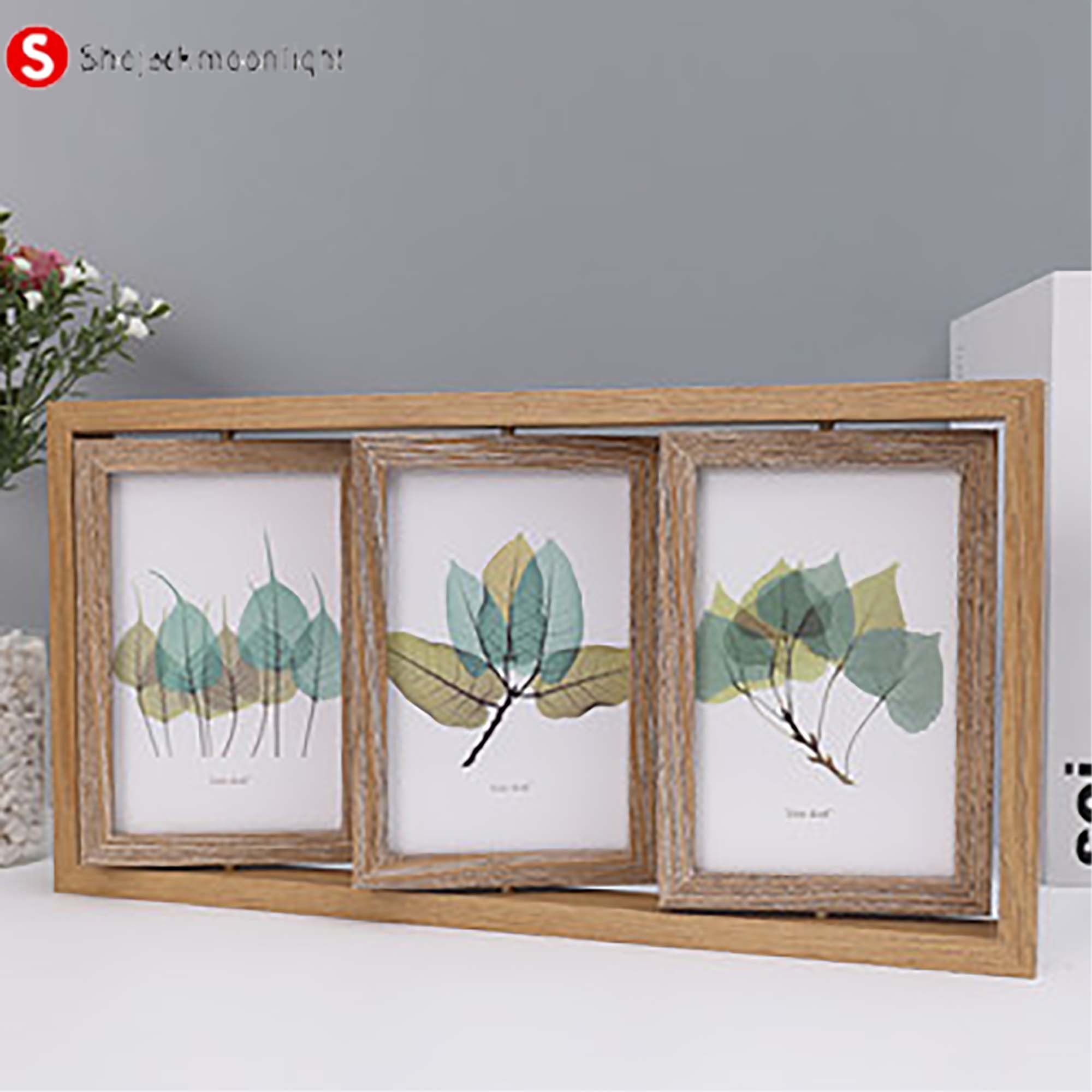 rotating photo frame with light