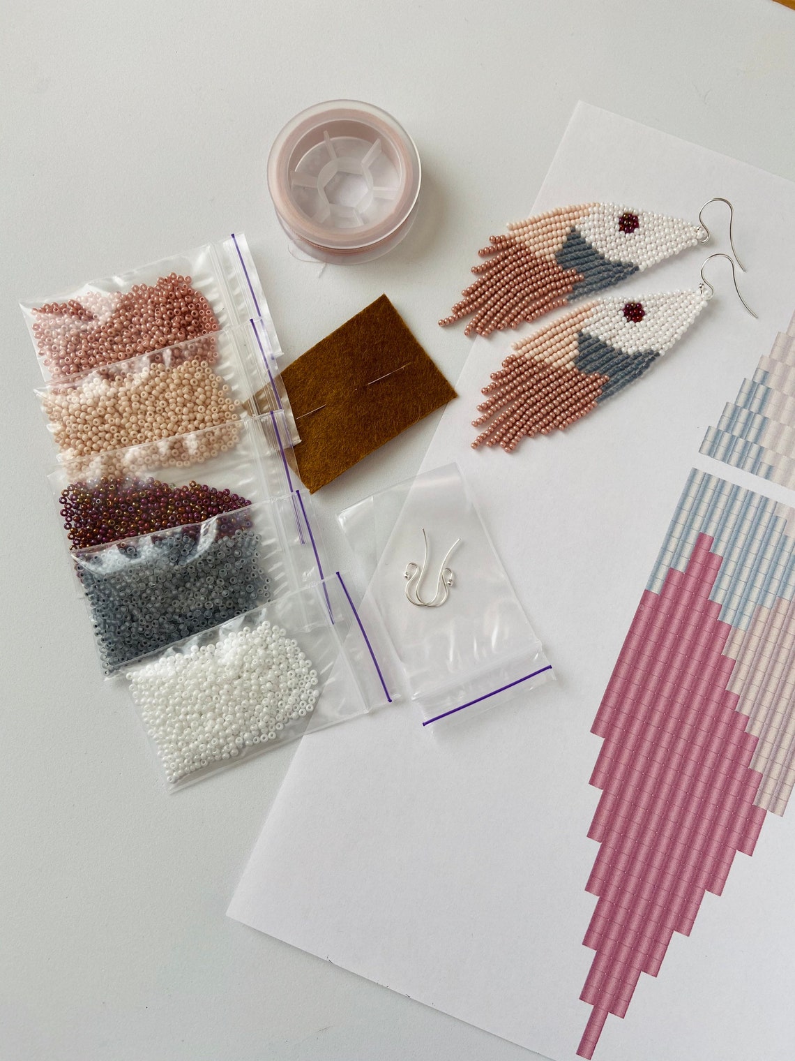 Seed bead kit Jewelry making KIT Kit for beading Best Etsy