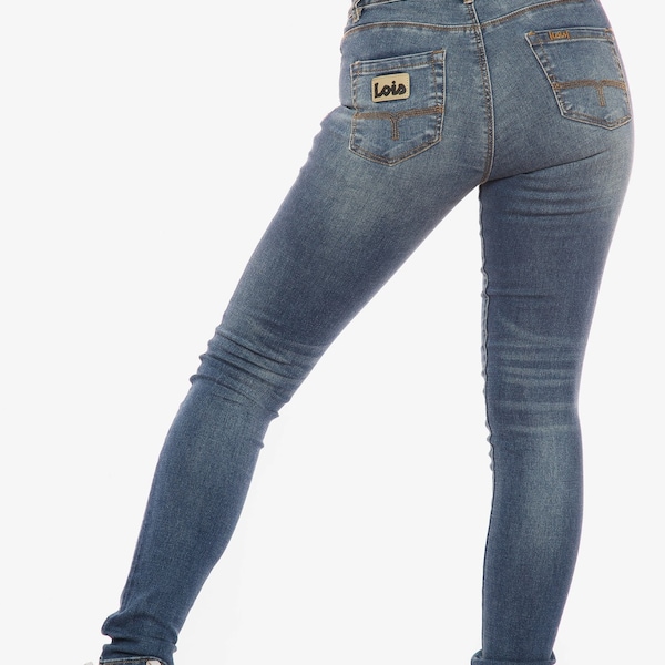 Lois Denim Jeans Frau Sechs Ventile Stretch Lua Push Up UK 4 - 30 Länge 31 "Jean 62" - 38 "Taille