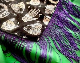 Reversible Skull & Planchette Altar/Reading/Table Cloth