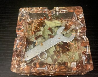 Wrench & Screws Health and Peace Ashtray