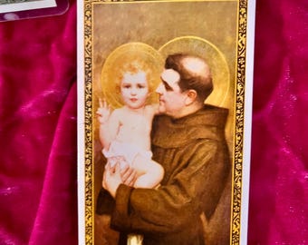 St Anthony Medal and Prayer Card