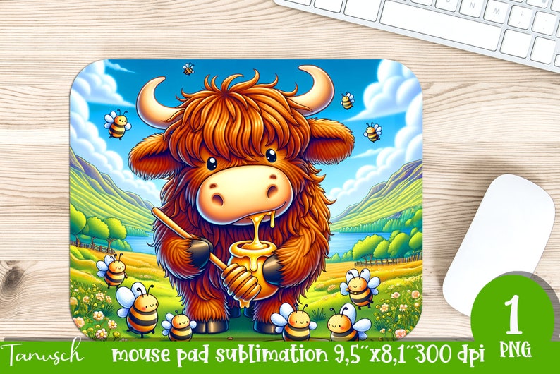Bee Kind Honey Mouse Pad Sublimation Bundle /gnomes, Cute Farm Animals