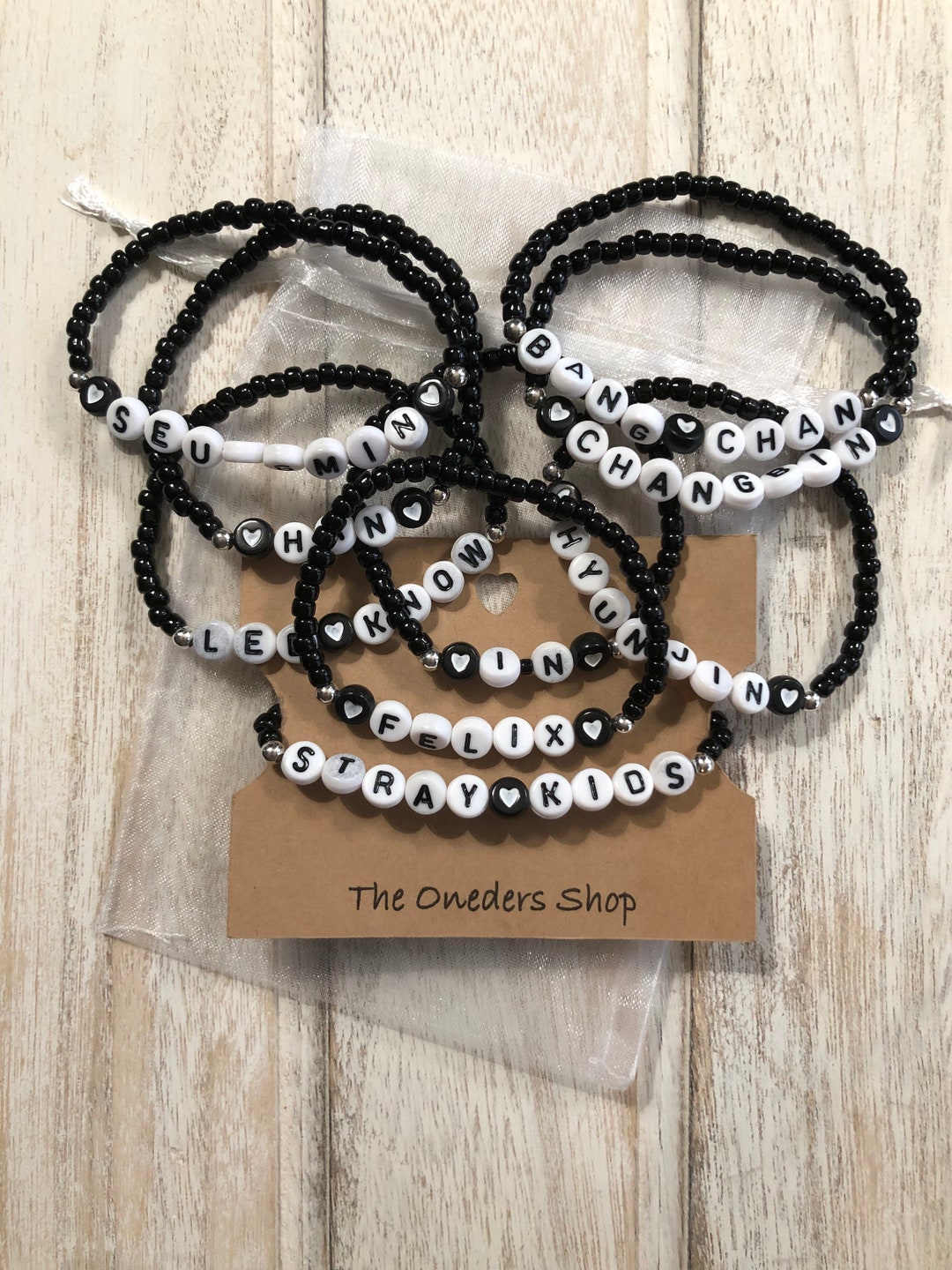 STRAY KIDS Bracelet Set K-pop Bracelets Name Bracelets - Etsy