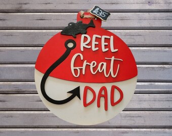 Father's Day Bobber Sign - Unique and Meaningful Gift for Fishing Dad on Father's Day