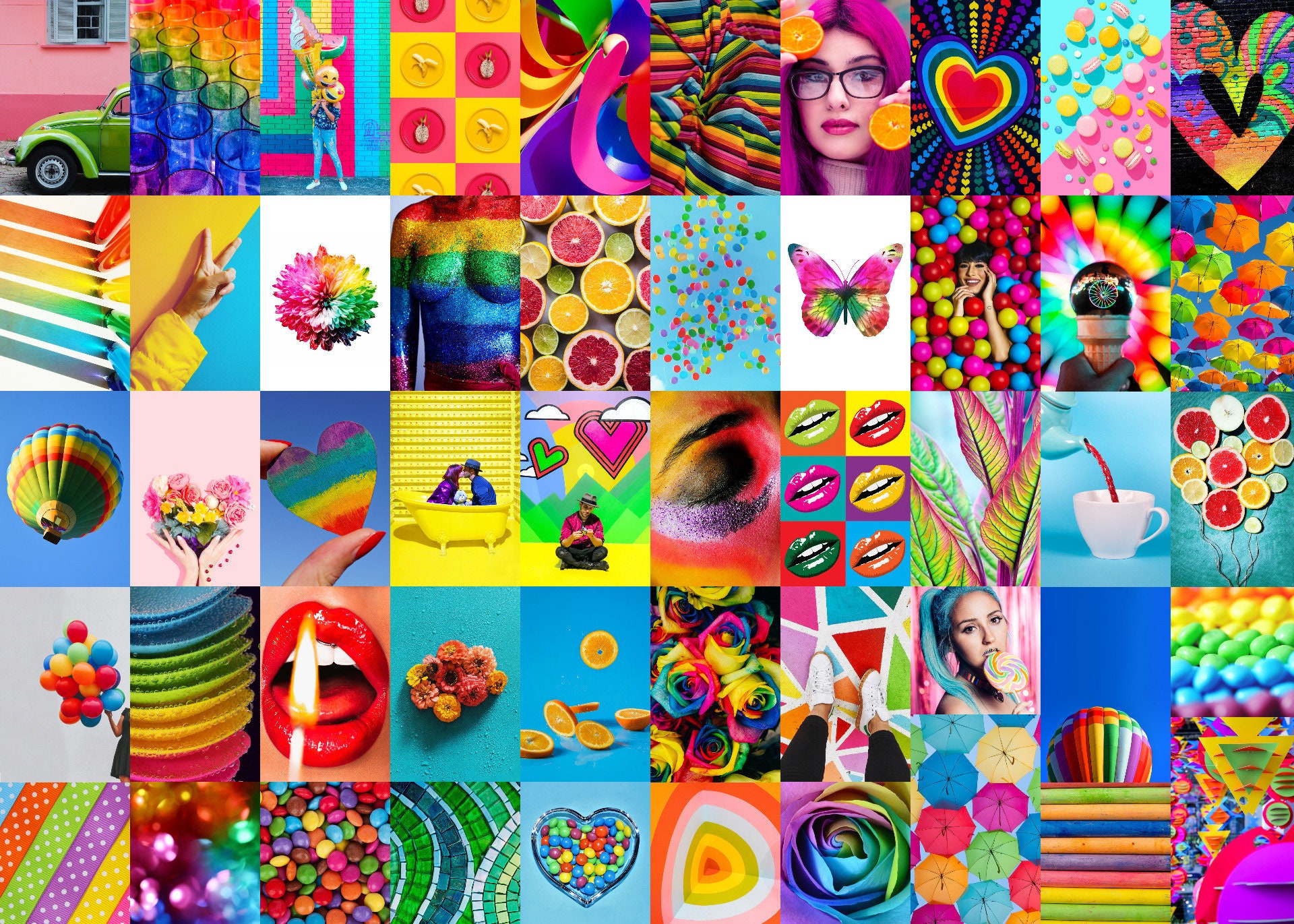 Colorful Rainbow Aesthetic Wall Collage Kit. Indie/kidcore Etsy