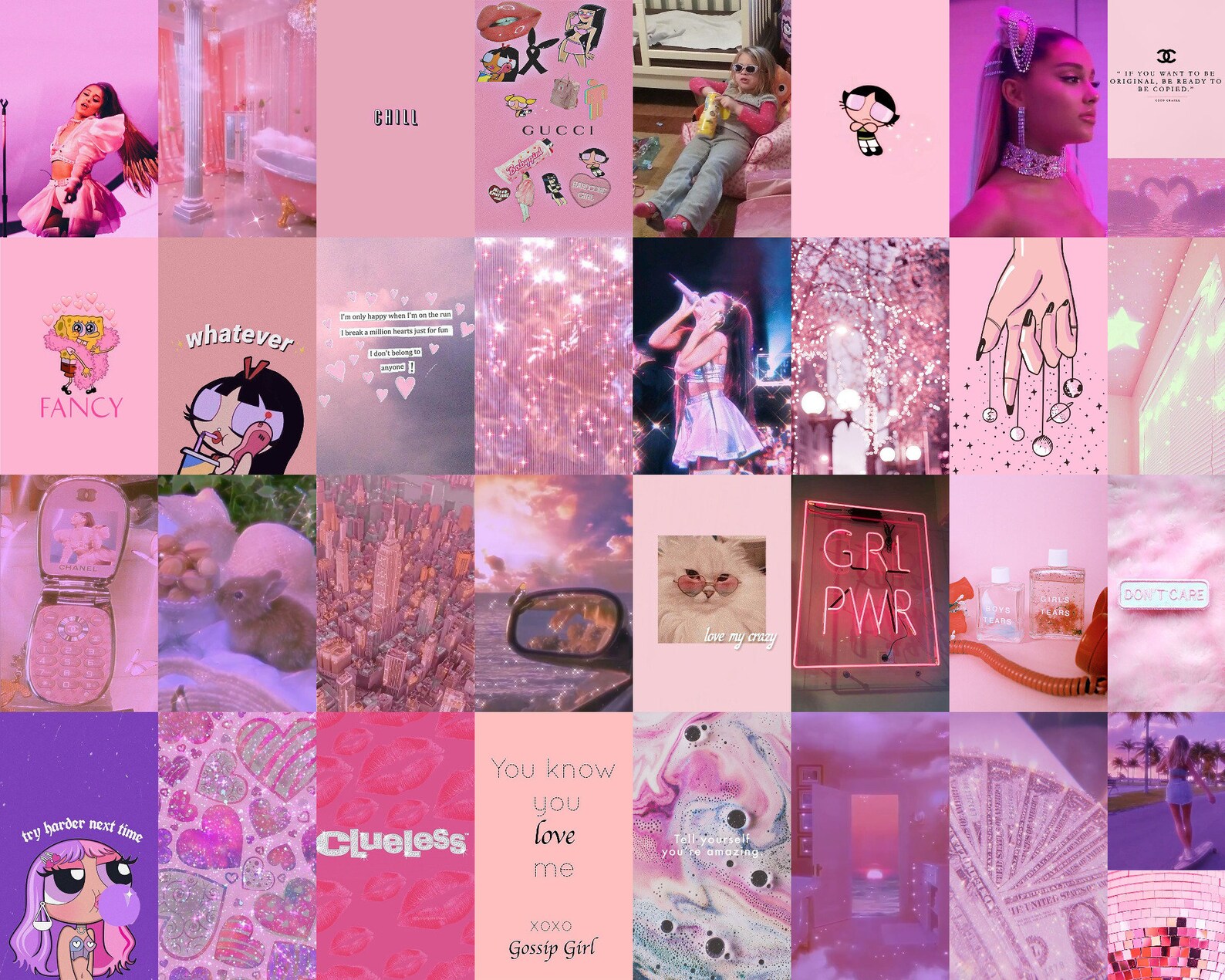 Baddie Aesthetic Wall Collage