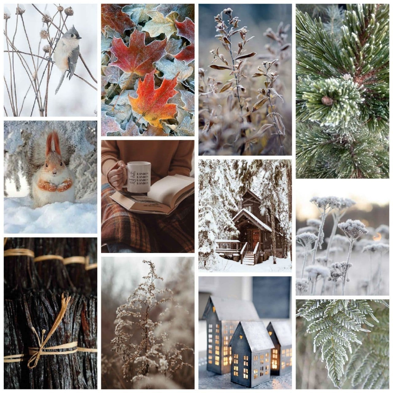 Winter Moments Aesthetic Wall Collage Kit. Wall Decor Prints. | Etsy
