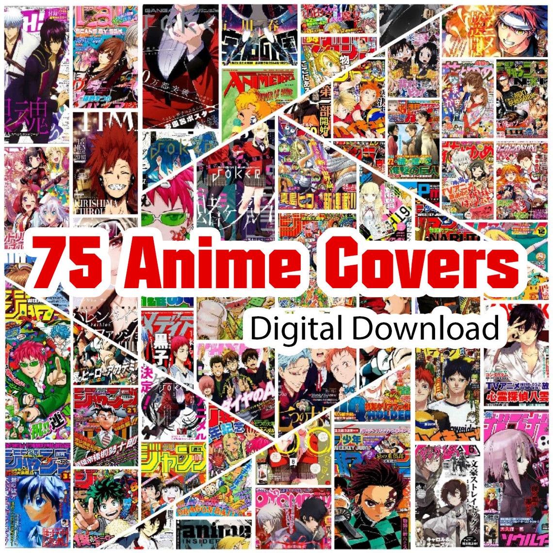 Anime Magazine Covers Aesthetic Wall Collage Kit 75pcs | Etsy