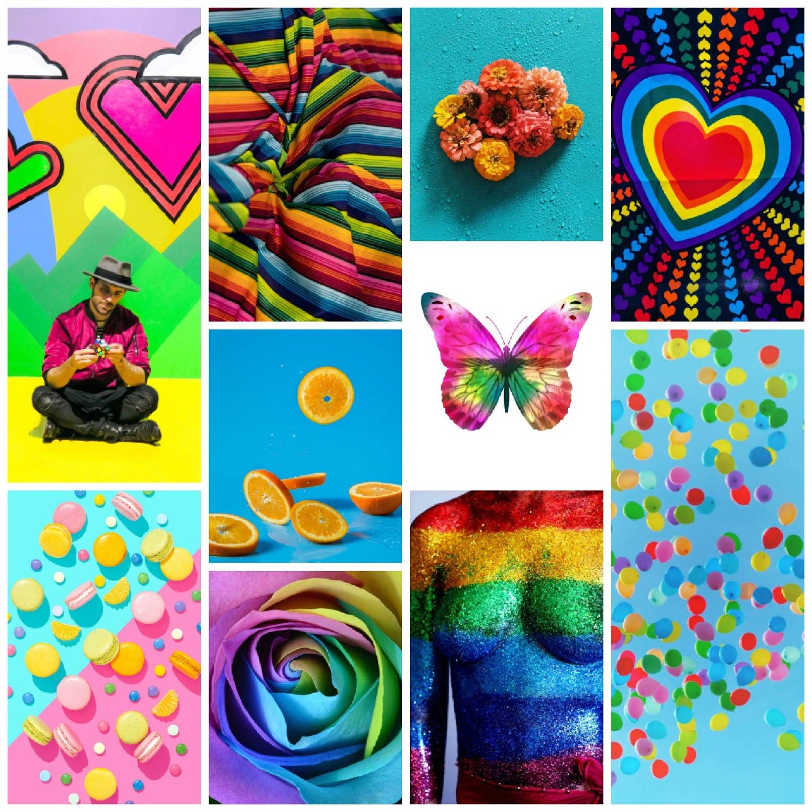 Colorful Rainbow Aesthetic Wall Collage Kit. Indie/kidcore Etsy