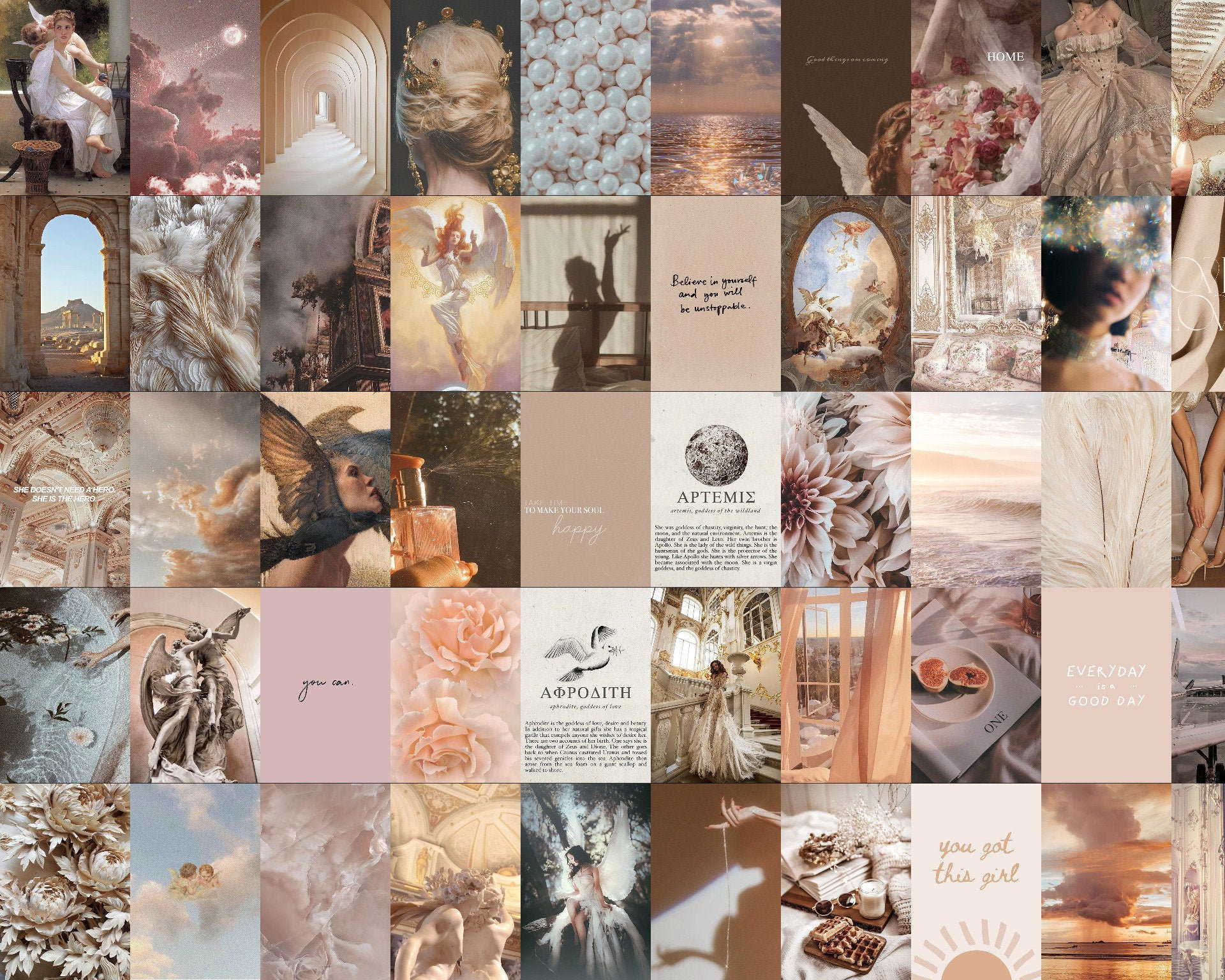 Dreamy Angel Aesthetic Wall Collage Kit Dreamcore Wall Etsy Canada