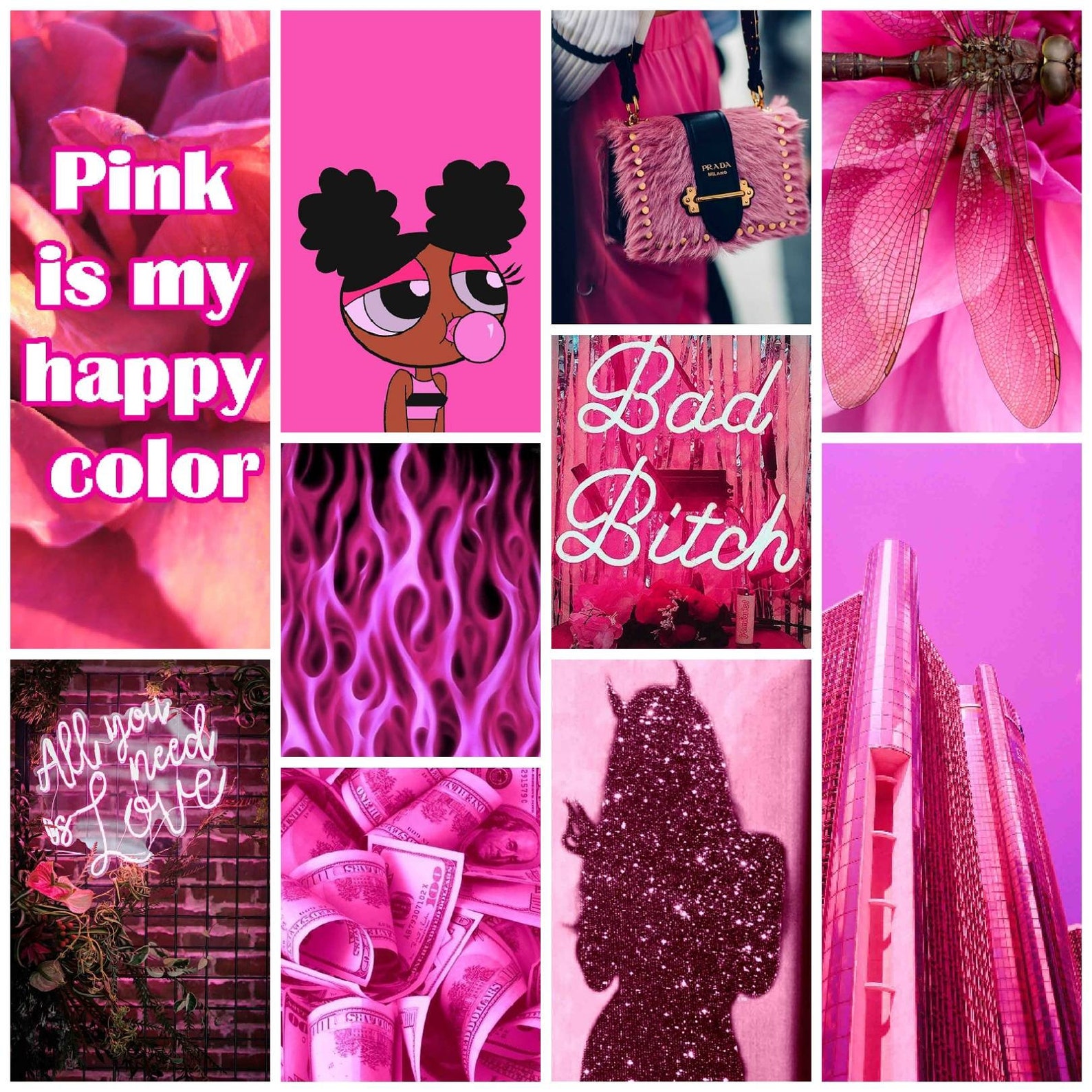 Hot Pink Aesthetic Wall Collage Kit Images Digital Etsy | My XXX Hot Girl