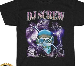 DJ Screw Vintage 90/'s Inspired Rap T-Shirt Black S-5XL