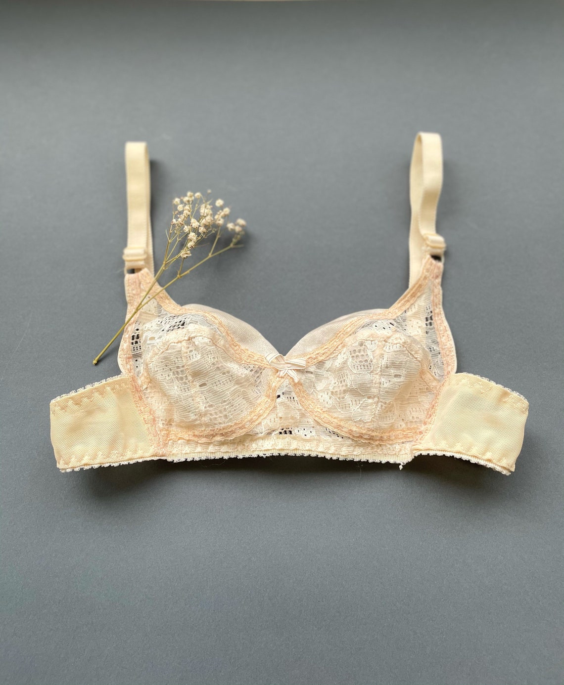Soviet vintage lace bra for girl Soviet lingerie Retro bra | Etsy