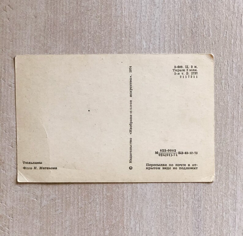 Vintage Soviet postcard,1974,Vintage card.