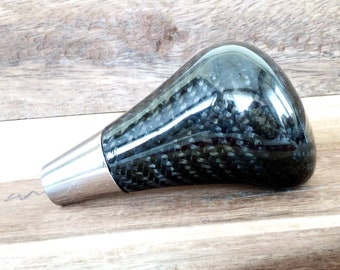Fibra de carbono 220 Twill Tela Shift Knob Hecho a mano Edición Limitada M8X1,25 Tamaño de rosca para transmisión automática