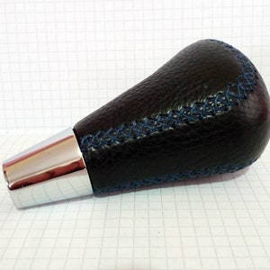 Anthracite Leather with Red Stitch Shift Knob M8X1,25 Thread Size For Automatic Transmission