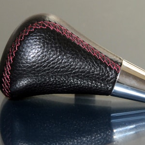 TOYOTA 4Runner (2003-2022 Models) Black Leather with Red Stitch Gear Shift Knob also fits most Toyota models with Automatic Transmission