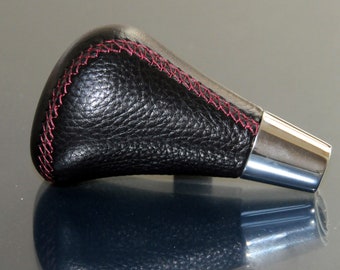 TOYOTA 4Runner (2003-2022 Models) Black Leather with Red Stitch Gear Shift Knob also fits most Toyota models with Automatic Transmission