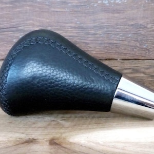 TOYOTA Black Leather Shift Knob with Black Stitched for Tacoma (05-15) Tundra (00-19) 4Runner (03-22) for Automatic Transmission Models