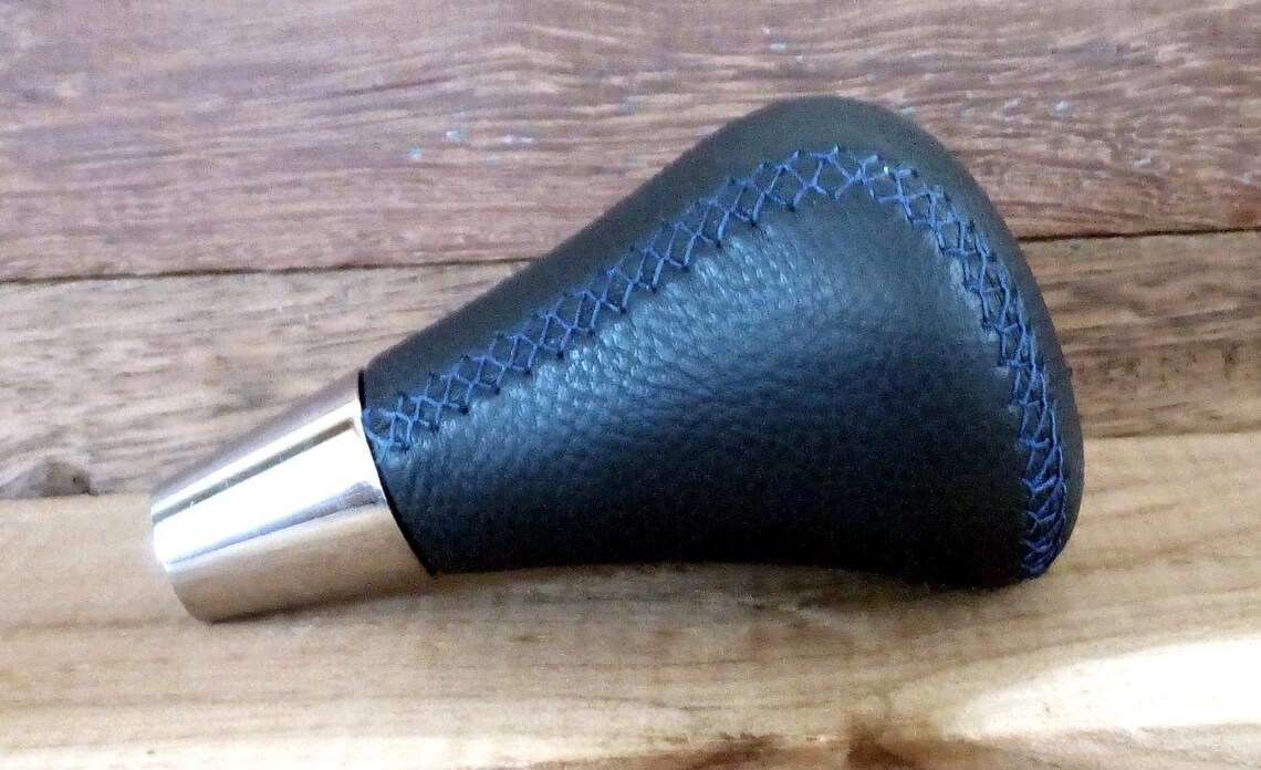 LEXUS Gear Shift Knob Anthracite Leather With Dark Blue Stitch Etsy