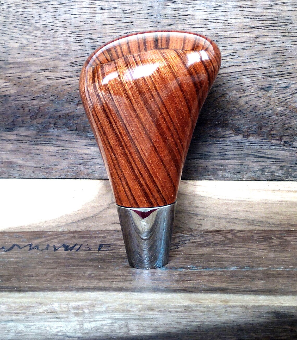 Zebrano Wood Burl Wood Rich Grain Shift Knob Limited Edition Etsy