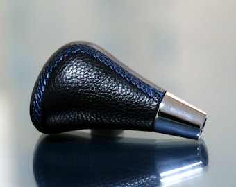 TOYOTA 4Runner (2003-2022 Models) Black Leather with Blue Stitch Gear Shift Knob fits most Toyota Models with Automatic Transmission