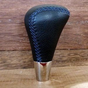 LEXUS Gear Shift Knob Anthracite Leather with Dark Blue  Stitch For RX350 RX450 IS200 IS250 LS460 LS600 GS350 GS450  Automatic Transmission