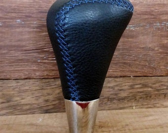 LEXUS Gear Shift Knob Anthracite Leather with Dark Blue  Stitch For RX350 RX450 IS200 IS250 LS460 LS600 GS350 GS450  Automatic Transmission