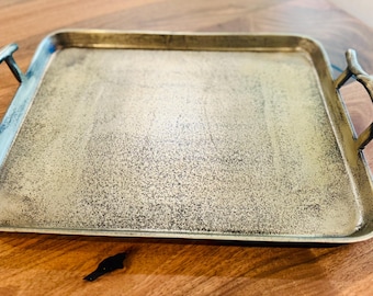 Stylish Gold Twig Tray /Platter perfect for serving snacks and drinks