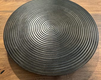 Black Wood rotating Stand, Cake Stand, Table Decor, Display Tray for Desserts, Centerpieces, Candles or ideal for wedding gift tray platter