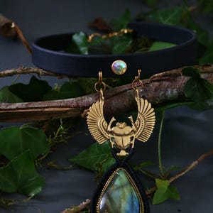 &quot;SunBeetle&quot; choker necklace