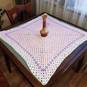 Vintage Tablecloth , Crocheted Napkin , Crochet , Knitting , Table Decor , Square Tablecloth , Eco napkin , Zero waste , Gift
